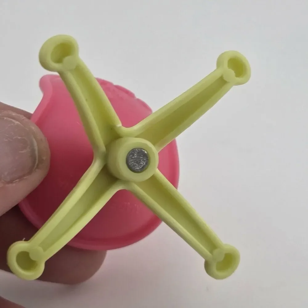 Fisher Price Loving Family Dollhouse Pink Office Or Bedroom Chair Swivels